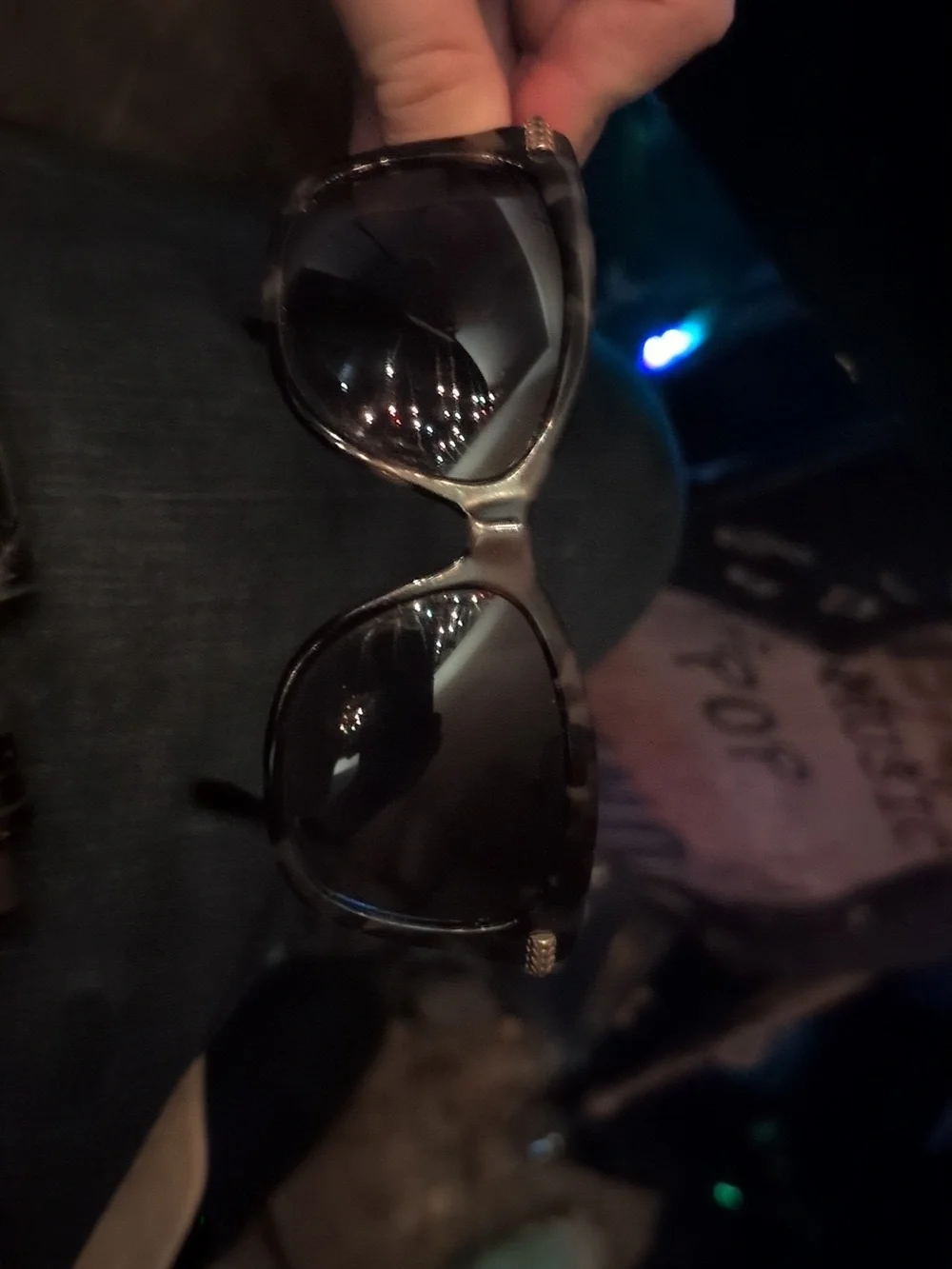 Jimmy Choo Tortoiseshell Sunglasses with Dark Lenses